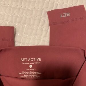SET Active Burgundy Leggings